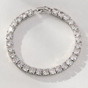 Anthropologie Silver Crystal Bracelet